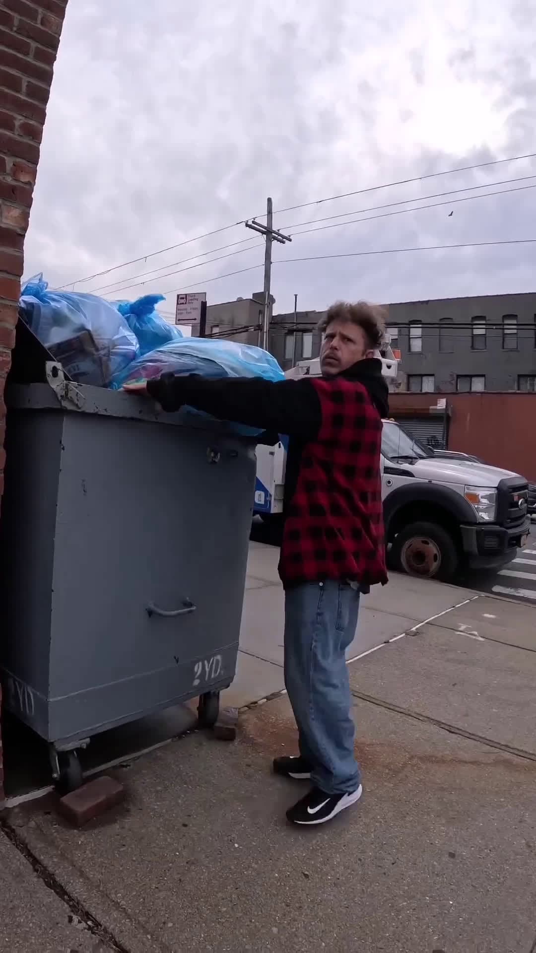 cover for He Looks In The Garbage For Food #homelesspeople #homeless