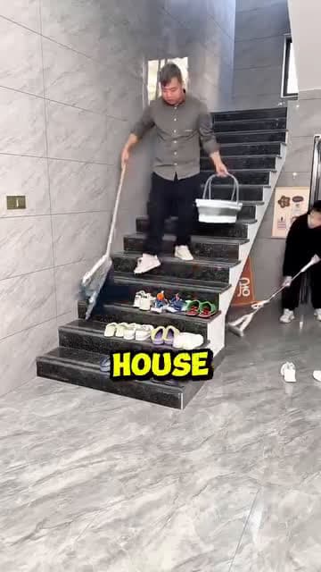 cover for He frustrated while cleaning home so he made this 😅#reels#reaction#shocking