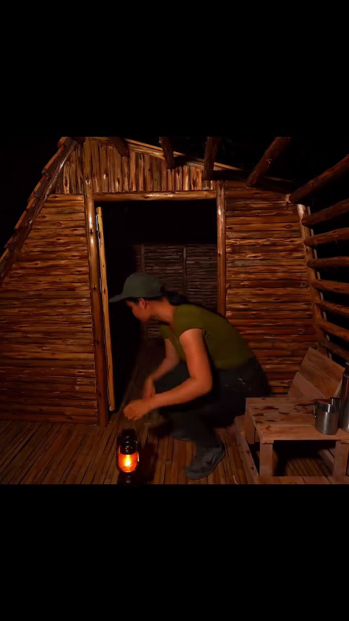cover for Building a Wooden Cabin in Forest for Survival - Off Grid Bushcraft Shelter#shelter #usa #survival #camping