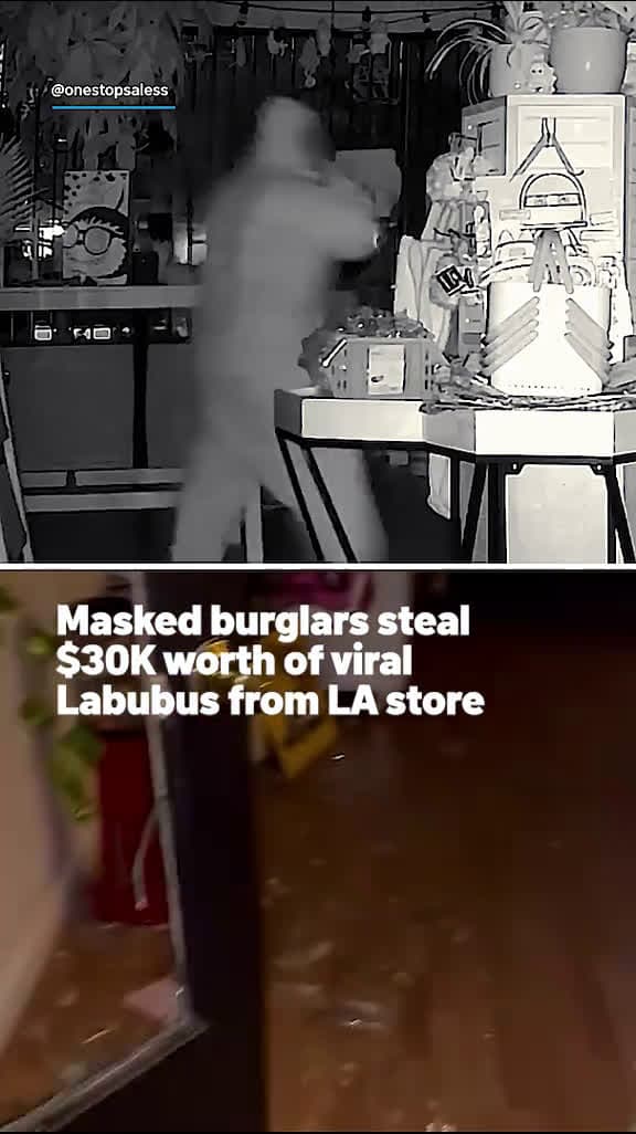cover for Masked suspects were caught on camera stealing about $30,000 worth of popular Labubu collectible toys during an overnight burglary at a Los Angeles County shop. #labubu #la #burglary created by NBC Chicago with NBC Chicago’s or...