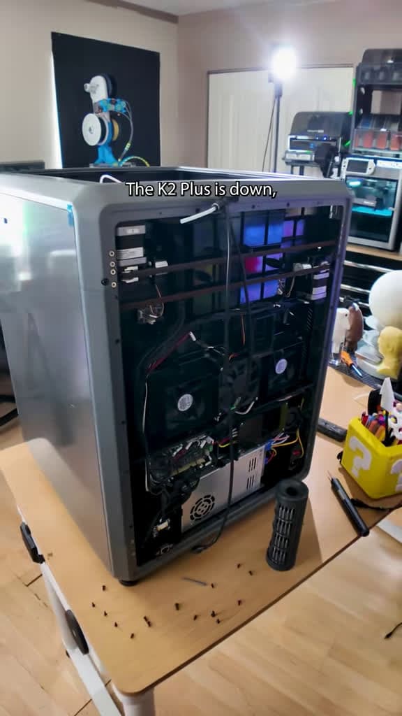cover for Fixed my K2 Plus 3D printer after it kept crashing the bed! Turns out a loose cable connector was the culprit. If your calibration keeps failing, this might be your fix! #3dprinting #techfix #diy 🛠️