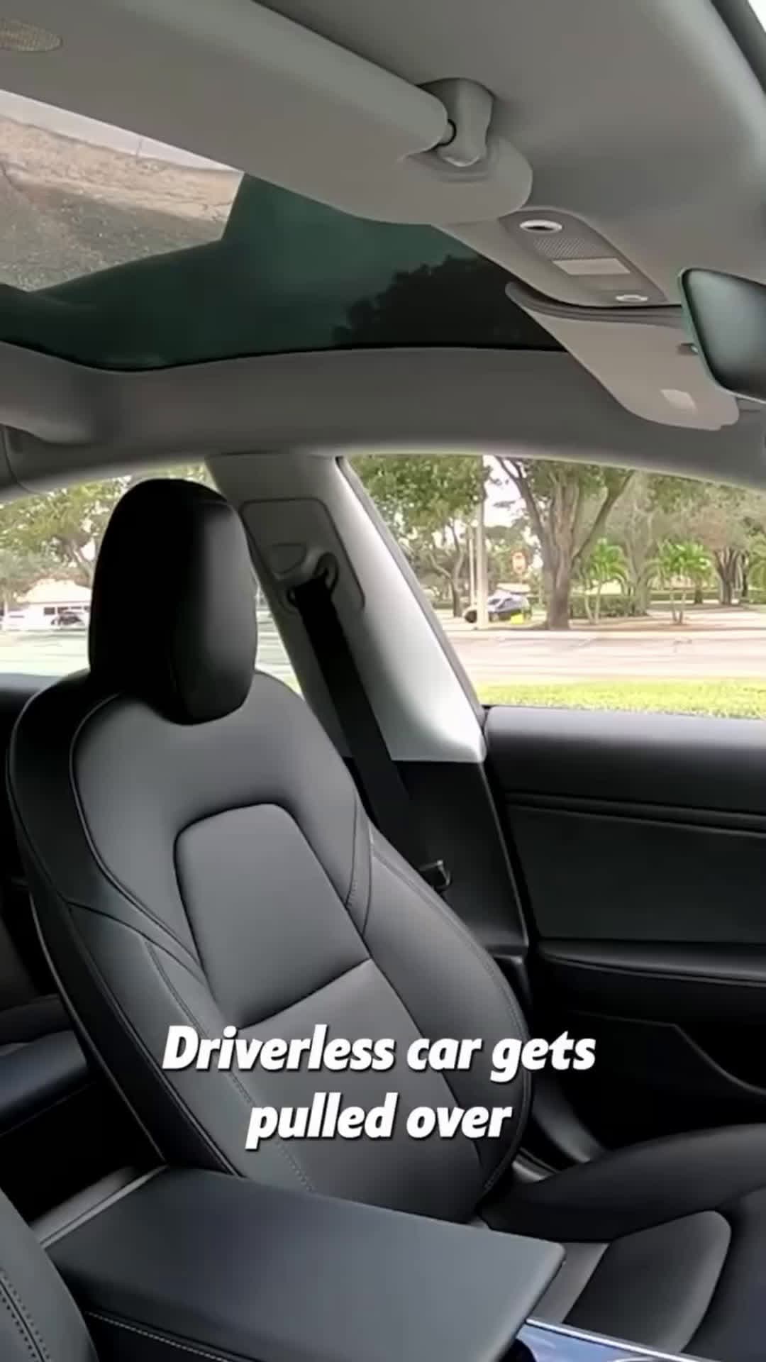 cover for police pulled over driverless tesla 😂 #cops  #scoopz  #caughtoncamera  #police 