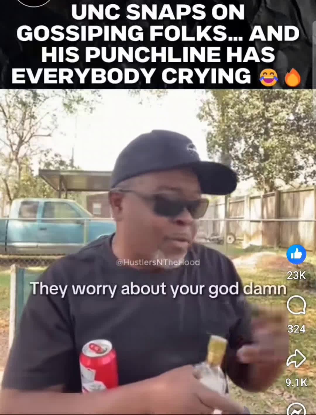 cover for 🗣 Unc Snaps on Gossiping Folks ... And His PunchLine Has Everybody Crying 😂🔥💯 ( Video Is Credit and Made By Me RL ) #toorealtoofunny #comedian $$ RL $$ 
