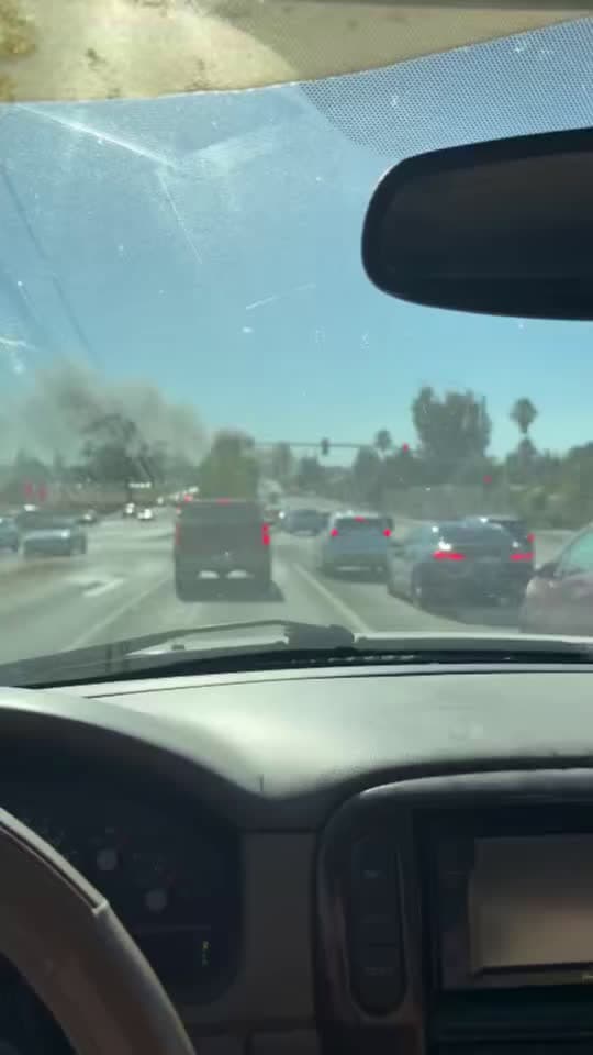 cover for Stockton, California on Hammer Lane close to 99 vehicle fire