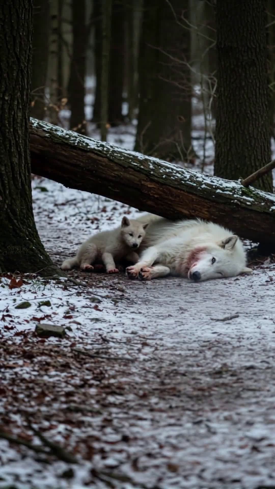 cover for AIAnimalTales: Little rabbit & wolf pup reunited with mother #Rescue#AIAnimationVideo#AnimalLovers#Wholesome#Viral