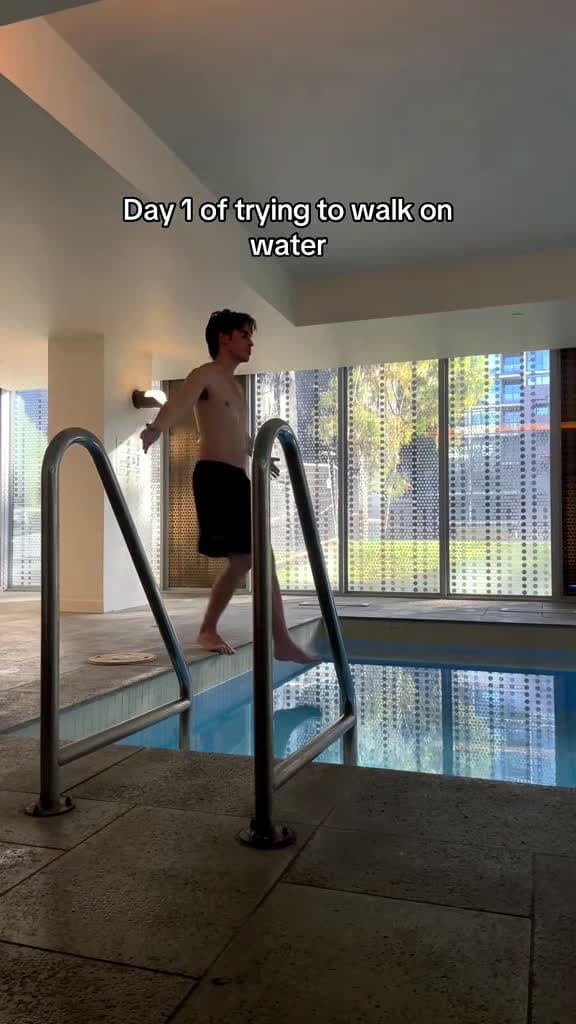 cover for #FunniestVideoOnMyPhone #CaughtOnCamera trying to walk on water