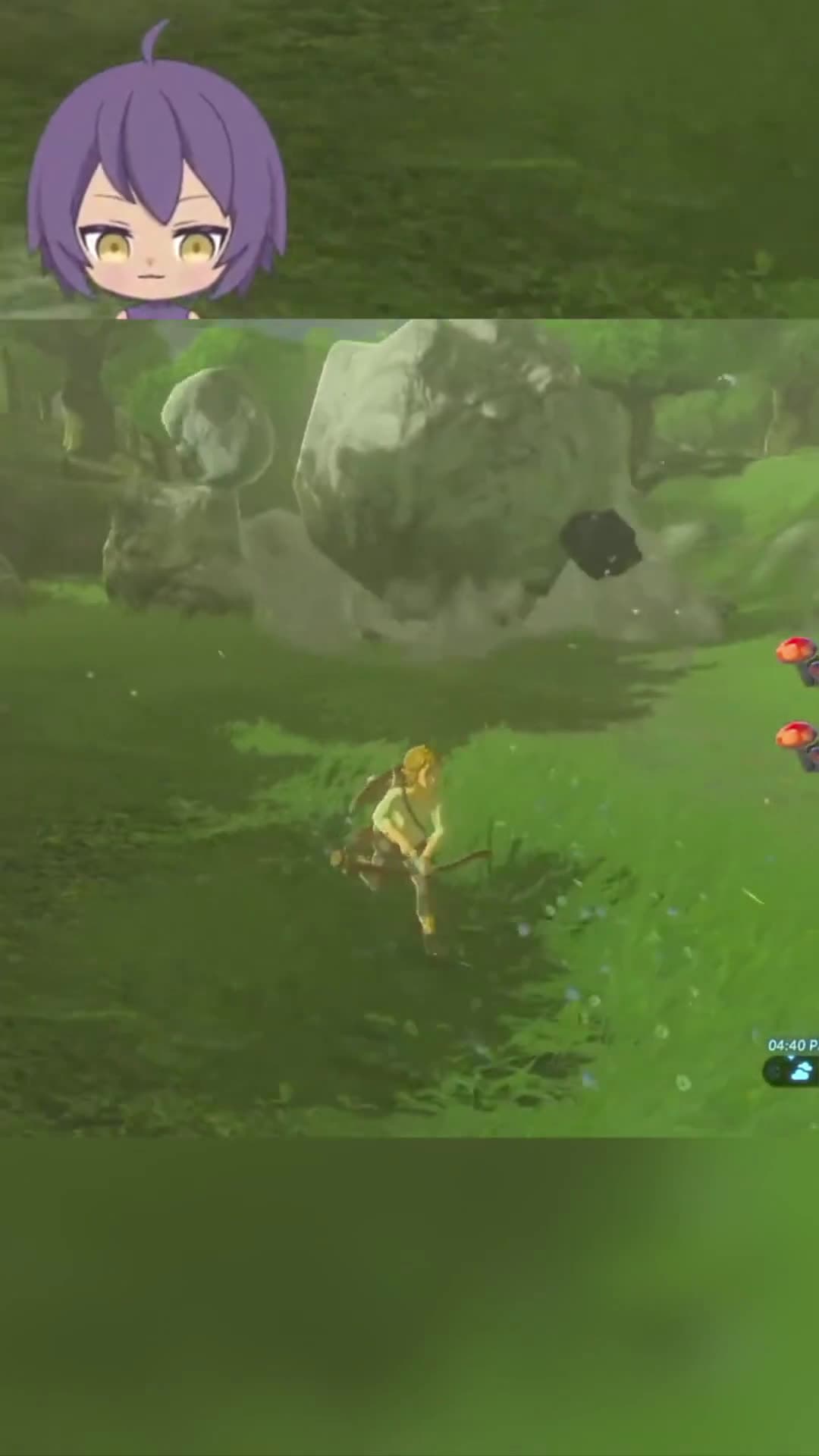 cover for Me vs Stone Talus: 3 brain cells activated 😂 #BotW #Zelda #GamingMoments #EpicBattle