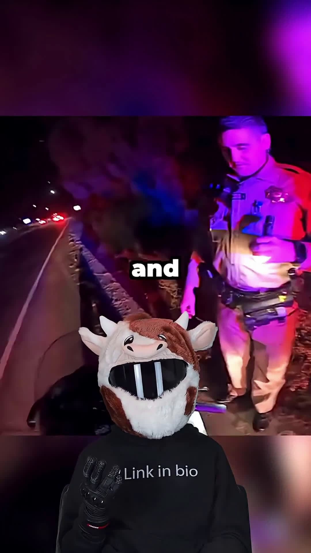 cover for Biker comes up with the craziest excuse and the cop buys it 😂 @Darrel_OGee #bodycam 