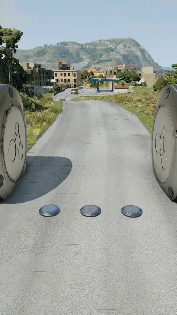 cover for Car Bollards crushes #shorts #car #game #fun #car #funny #foryou #fyp #viral #beamng