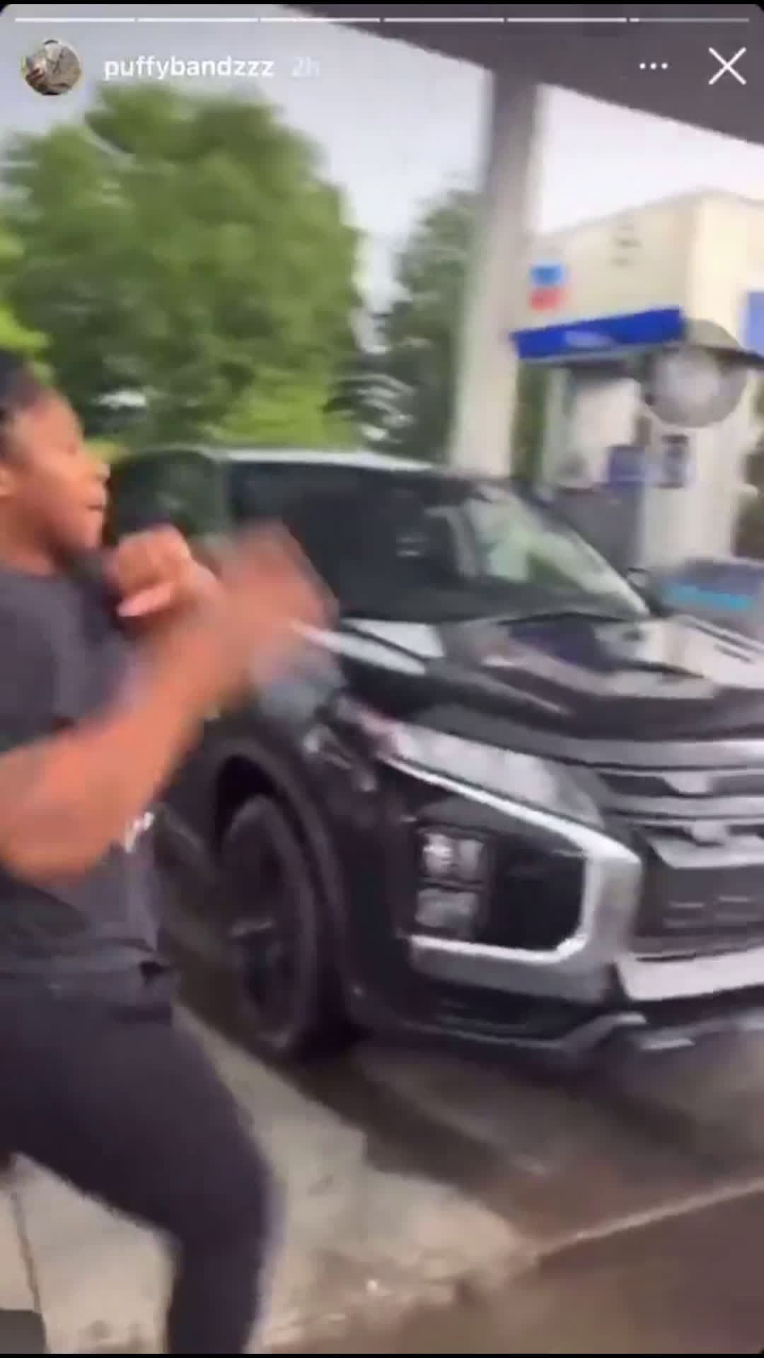 cover for Girl Fight - Women Throw Hands At Gas Station