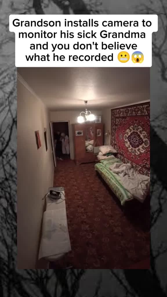 cover for Grandson sets up camera to check on his sick grandma—what it caught will shock you! 😱 #creepy #paranormal #horror