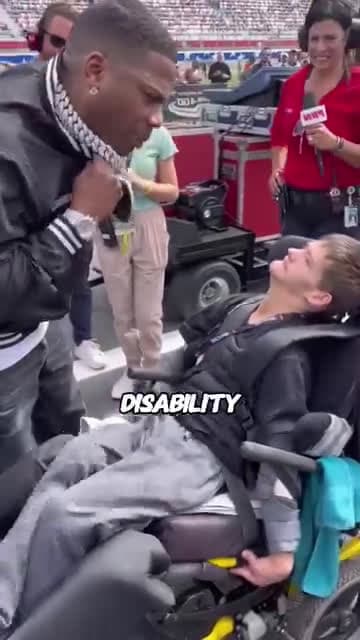 cover for Young boy with disability finally meets his favourite rapper 🤣🤣#fyp #funny #foryou 