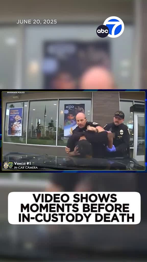 cover for #Riverside police have released video footage that shows what led up to a 27-year-old man's death while he was in custody. 