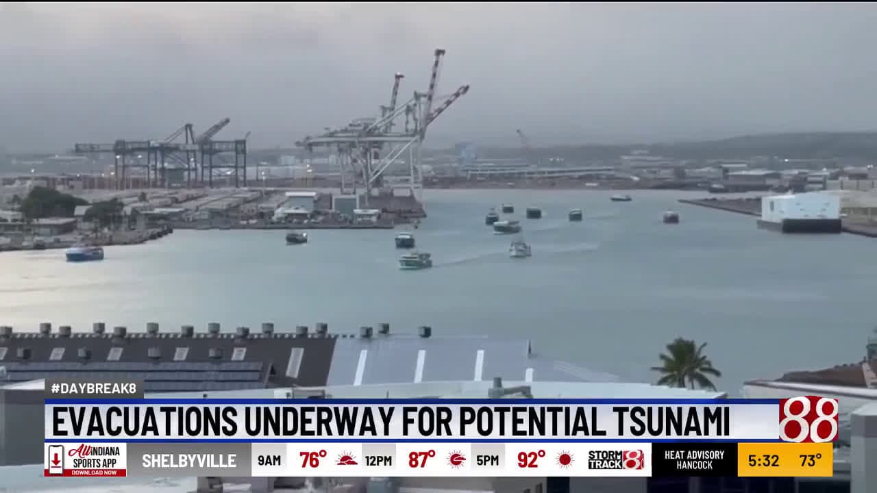 cover for Evacuations underway after quake triggers tsunami warnings