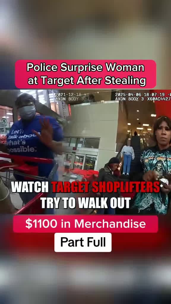 cover for Target shoplifting drama: $1,100 in stolen goods caught on camera. Investigation underway 🔍 #Shoplifting #Target #CaughtOnCamera #CrimeNews