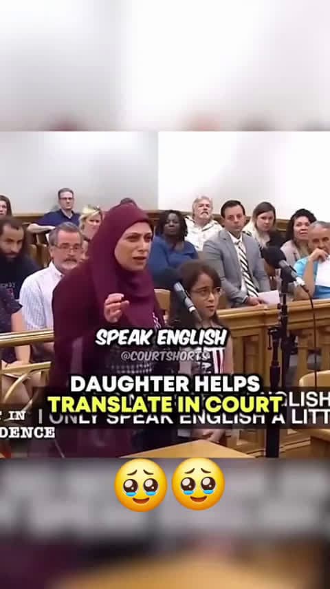 cover for Adorable daughter translates for her mom in court – priceless moments! 👧⚖️ #cute #courtroom #lawyer #justice