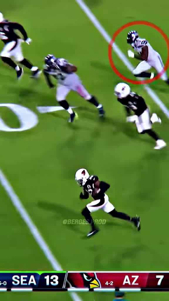 cover for DK Metcalf's INSANE chase-down tackle! 😳🔥 #NFLHighlights #DKMetcalf #Football