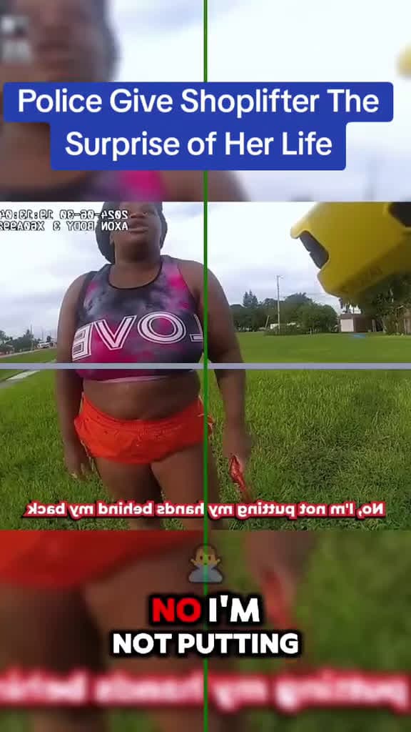 cover for Police Give Shoplifter The Surprise of Her Life cops copsoftiktok 63118 #ilovescoopz