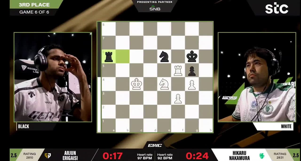 cover for Hikaru celebrates big after victory over Arjun for 3rd place at Esports World Cup! 🏆 #Chess #Esports #Hikaru #EpicWin