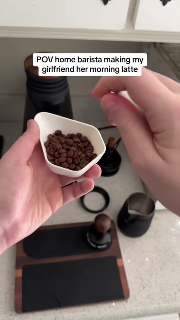 cover for Morning ritual: fancy coffees for my latte-loving girlfriend while I sip an Americano ☕️ How do you take yours? #homebarista #espresso #coffee