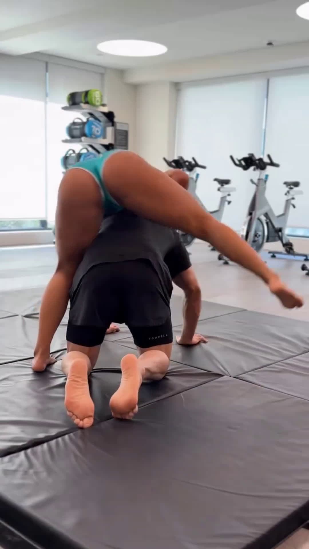 cover for Putting in some “hard” work on the mat sharpening my MMA/Jiu-Jitsu skills… what do you rate my moves? My training partner’s looking a little worn out from all my playfulness  anyone brave (or flexible) enough to take his place? 
