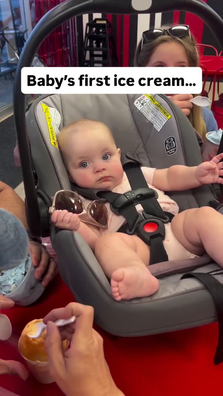 cover for baby's first ice cream 😍 #caughtoncamera  #scoopz  #fyp 