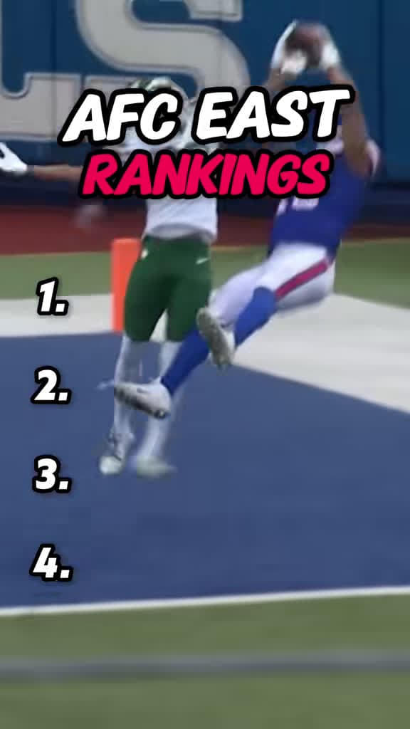 cover for AFC East Teams Ranked! Who's on top? 🚩 #NFL #FantasyFootball #AFC