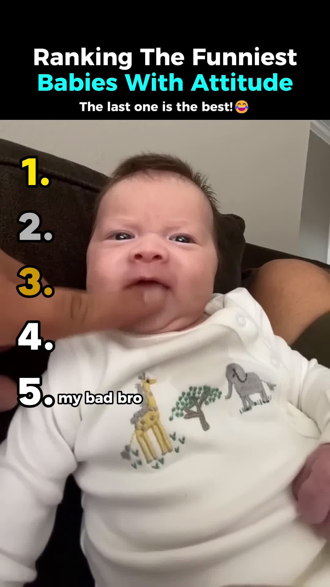 cover for Ranking Babies With Attitude #cute #trending #baby #funny