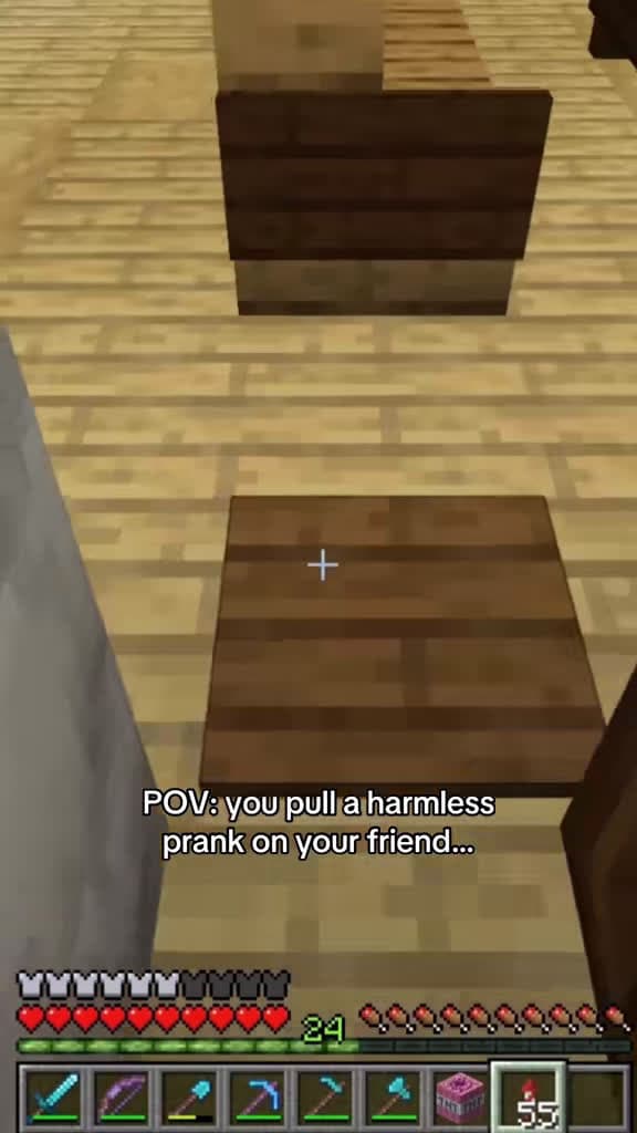 cover for When your Minecraft skills scare off your friends 😂 #Minecraft #GameFails #minecraftmemes