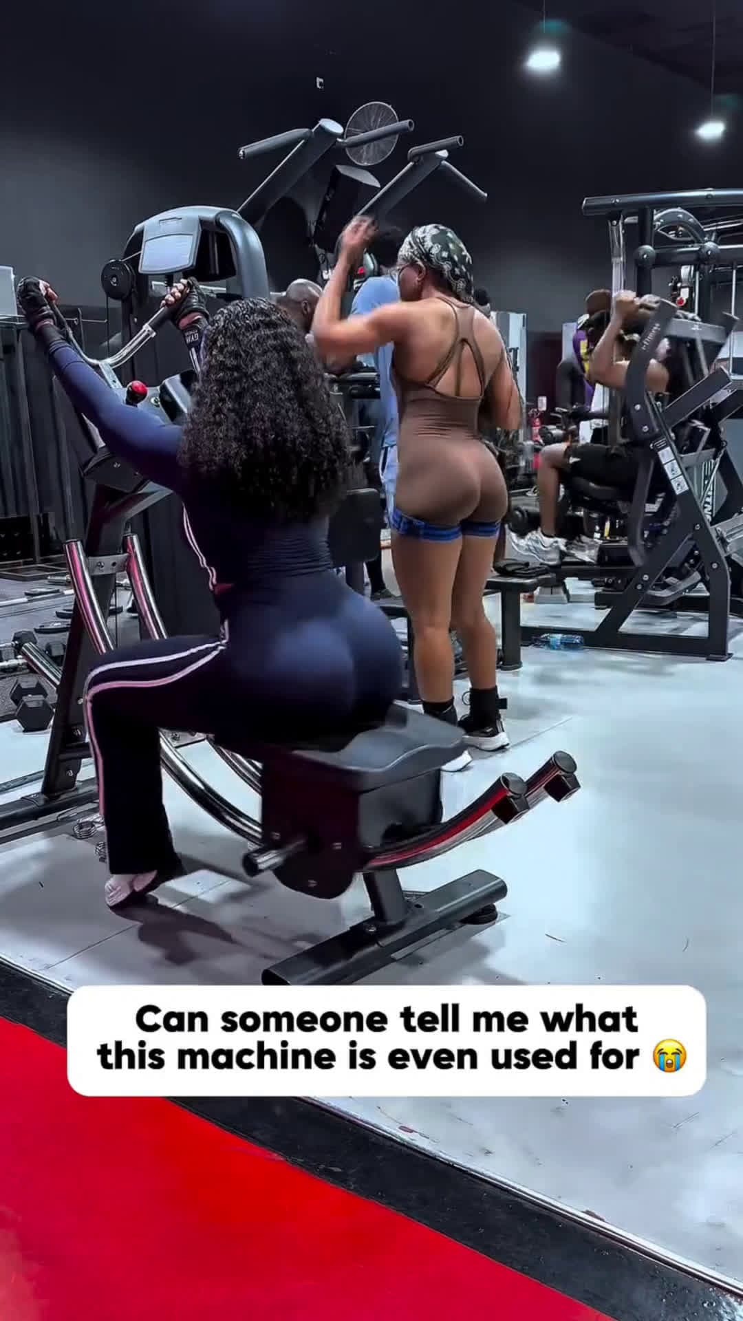 cover for What's this machine used for? 🏋🏾‍♀️🍑 #BootyPhysics #fyp #foryoupage #crazy #world #foryourpage #explore #fight #funny #fightcam #viral #hood #explorepage #ko