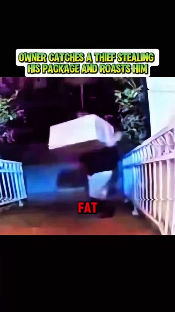 cover for Owner catches package thief and delivers the ultimate roast! 😆📦 #PackageTheft #CaughtInTheAct #SavageRoast