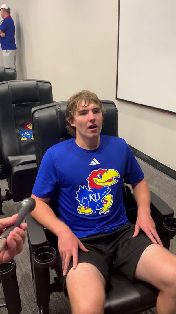 cover for Kansas football punter Finn Lappin highlights progress made during fall camp this year
