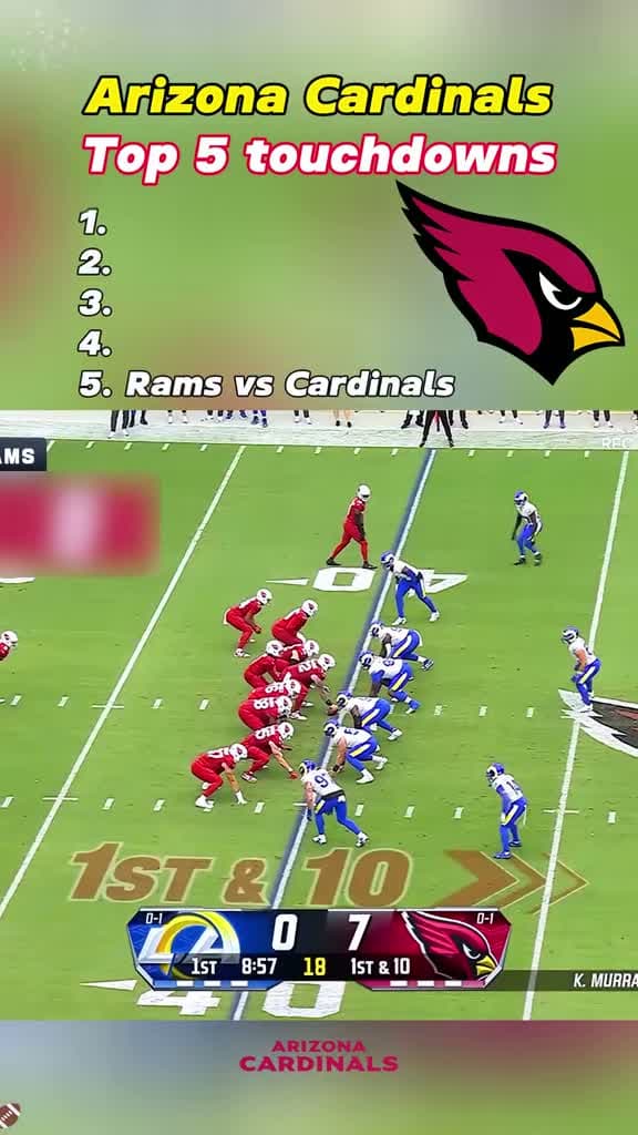 cover for Top 5 jaw-dropping touchdowns by the Arizona Cardinals! 🏈🔥 #NFL #FootballHighlights #Cardinals