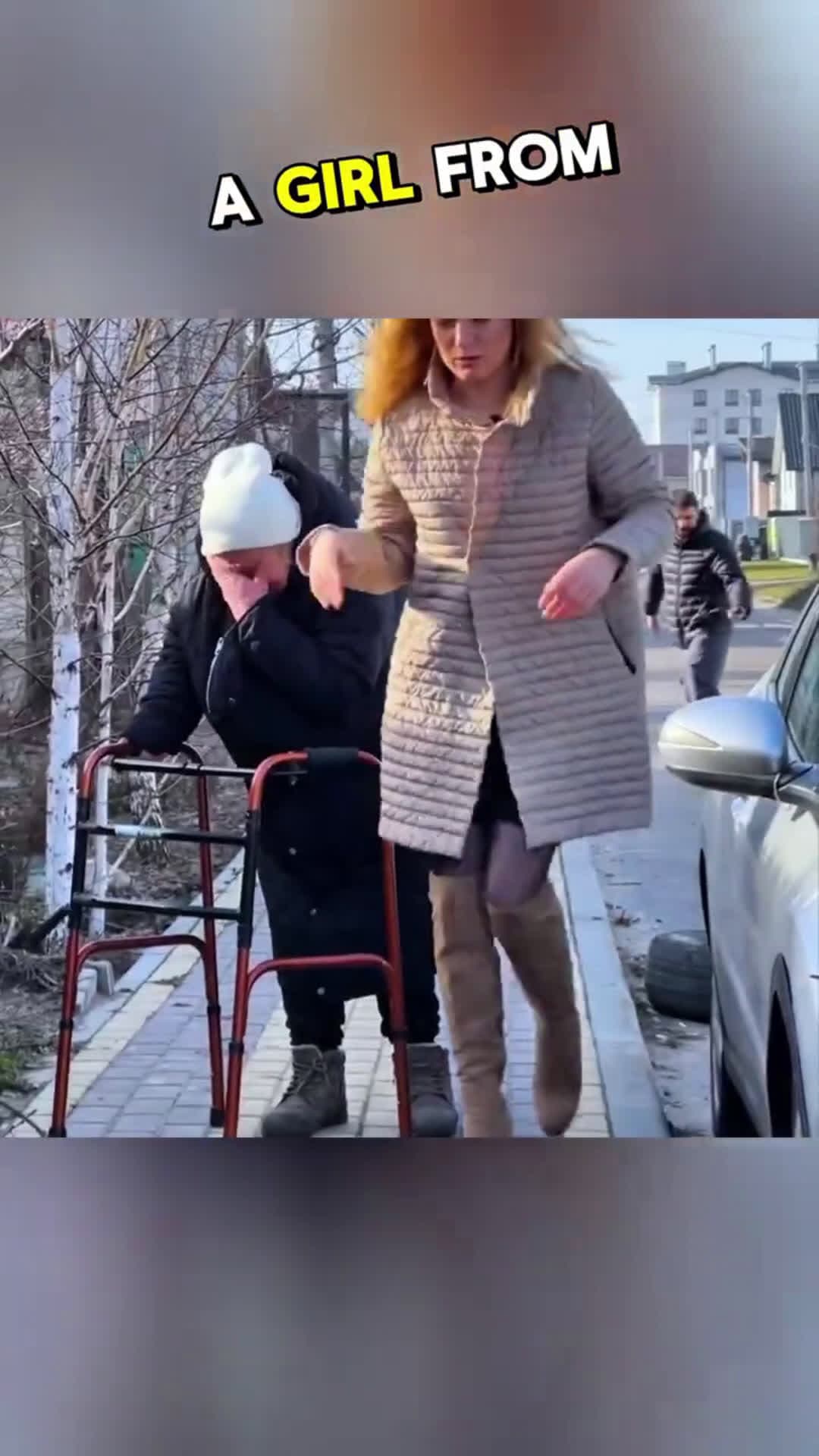 cover for An elderly woman begs for food at a restaurant, but a rude boy throws his leftovers #kindness
