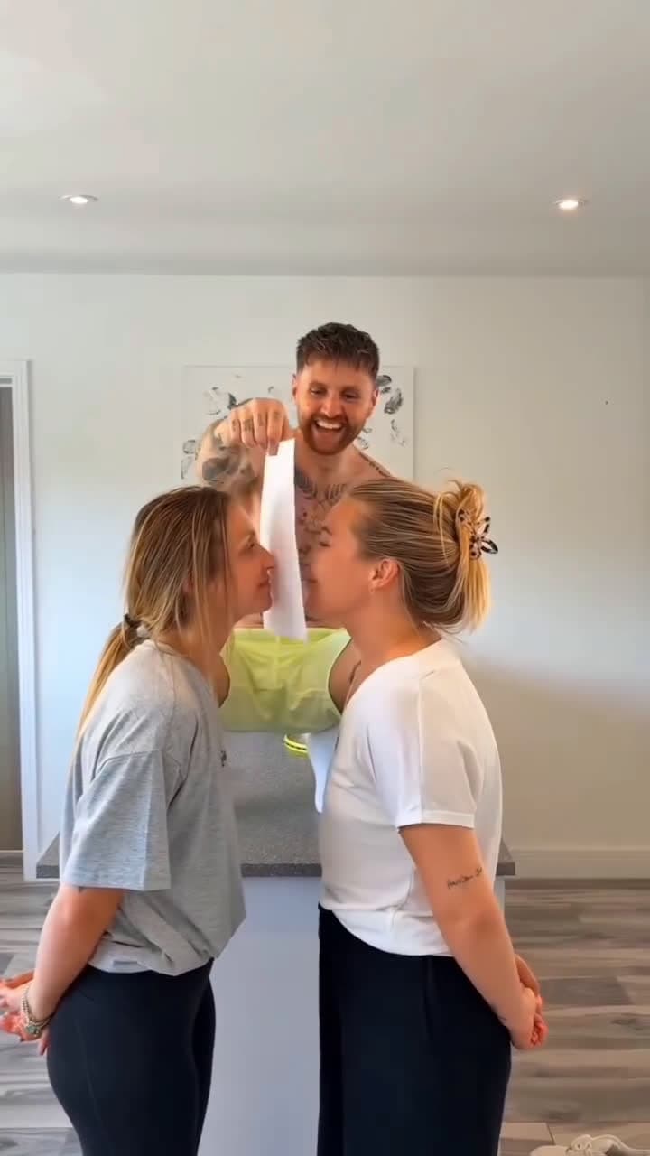 cover for Funny kissing paper challenge🤯😂😂
