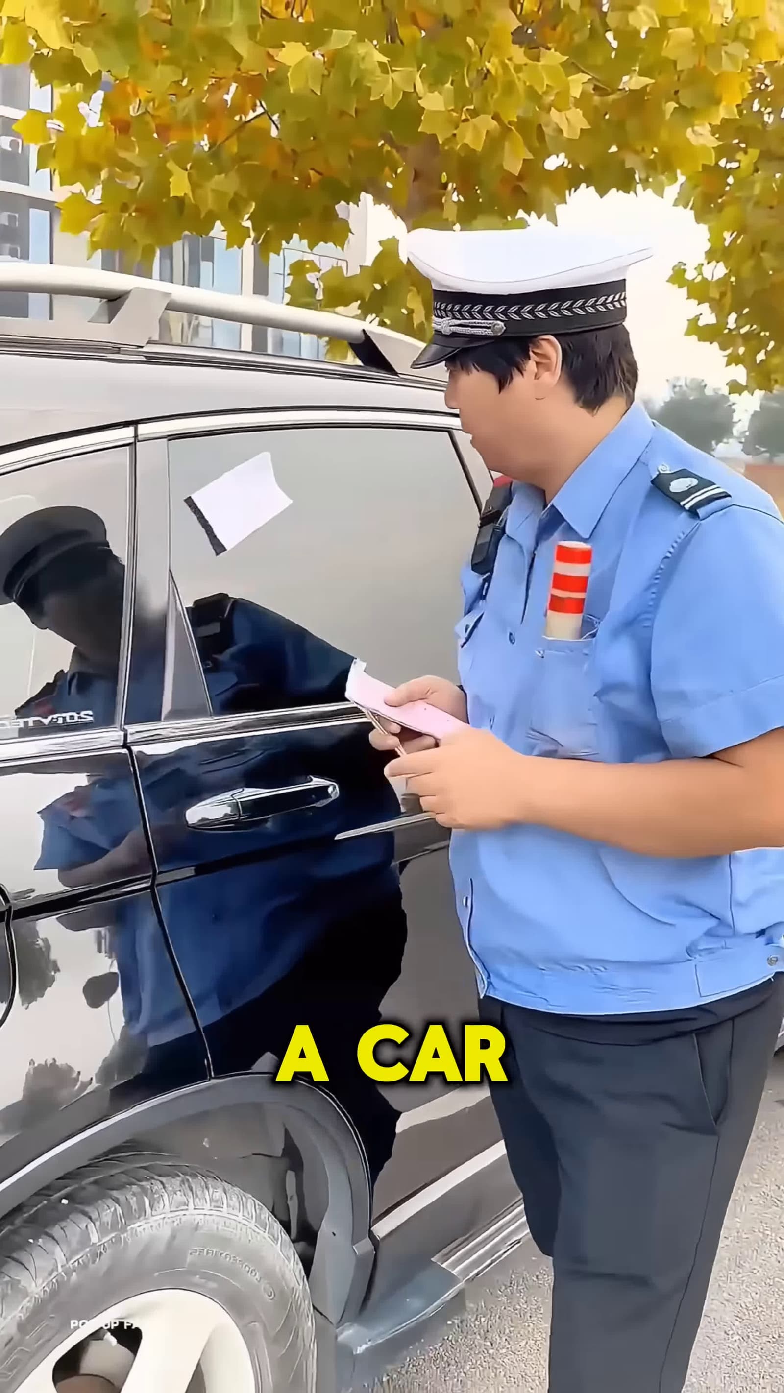 cover for Police Caught Off Guard by Genius Car shorts