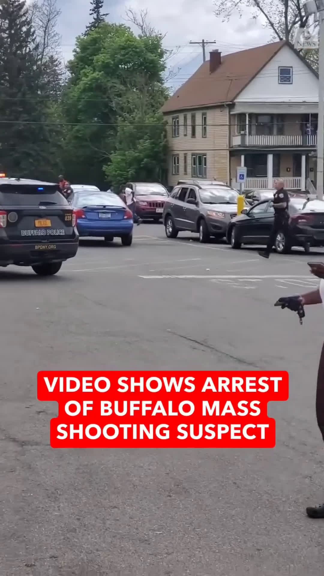 cover for this video was taken after the buffow mass shooting, you can see a young man being arrested by police. an example must be made and needs to be given found gultynd put down like animal he is.  #buffon #arrested  #buffalo  #massshoo