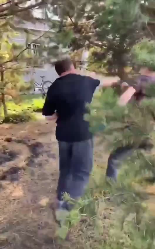 cover for Old guy puts the works on young guy in the woods 😳