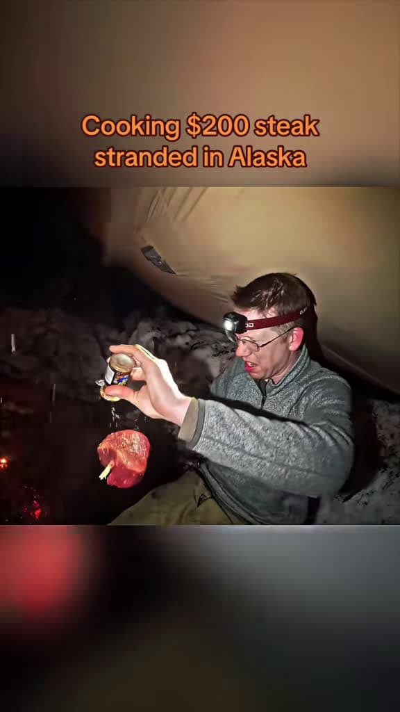 cover for Gourmet steak in the wild! Watch Luke's culinary adventure in the Alaskan wilderness! 🔥🥩 #CampingLife #NatureLovers #Adventure