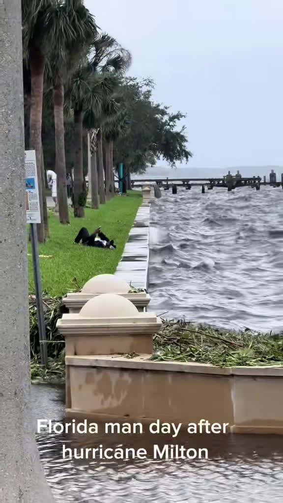 cover for Orlando local spends the day after Hurricane Milton — chill mode activated 😂 #Orlando #FloridaMan #HurricaneMilton #OnlyInFlorida