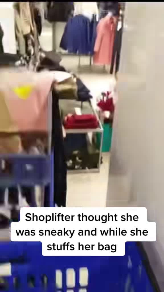cover for Thought she was sneaky, but the bag gave her away 😳 #Caught #Thief #Shoplifting #Viral
