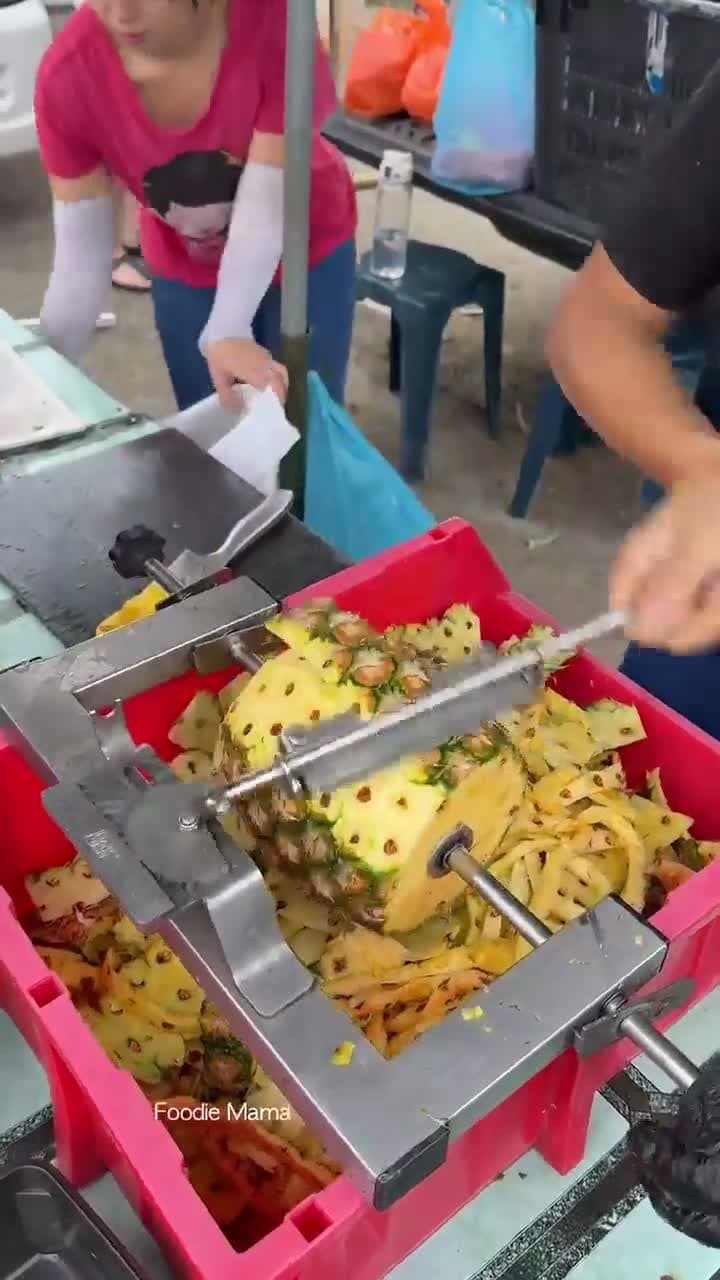 cover for Watch this mind-blowing hack for cutting a pineapple! 🍍 #PineappleHack #KitchenTips #FruitLovers