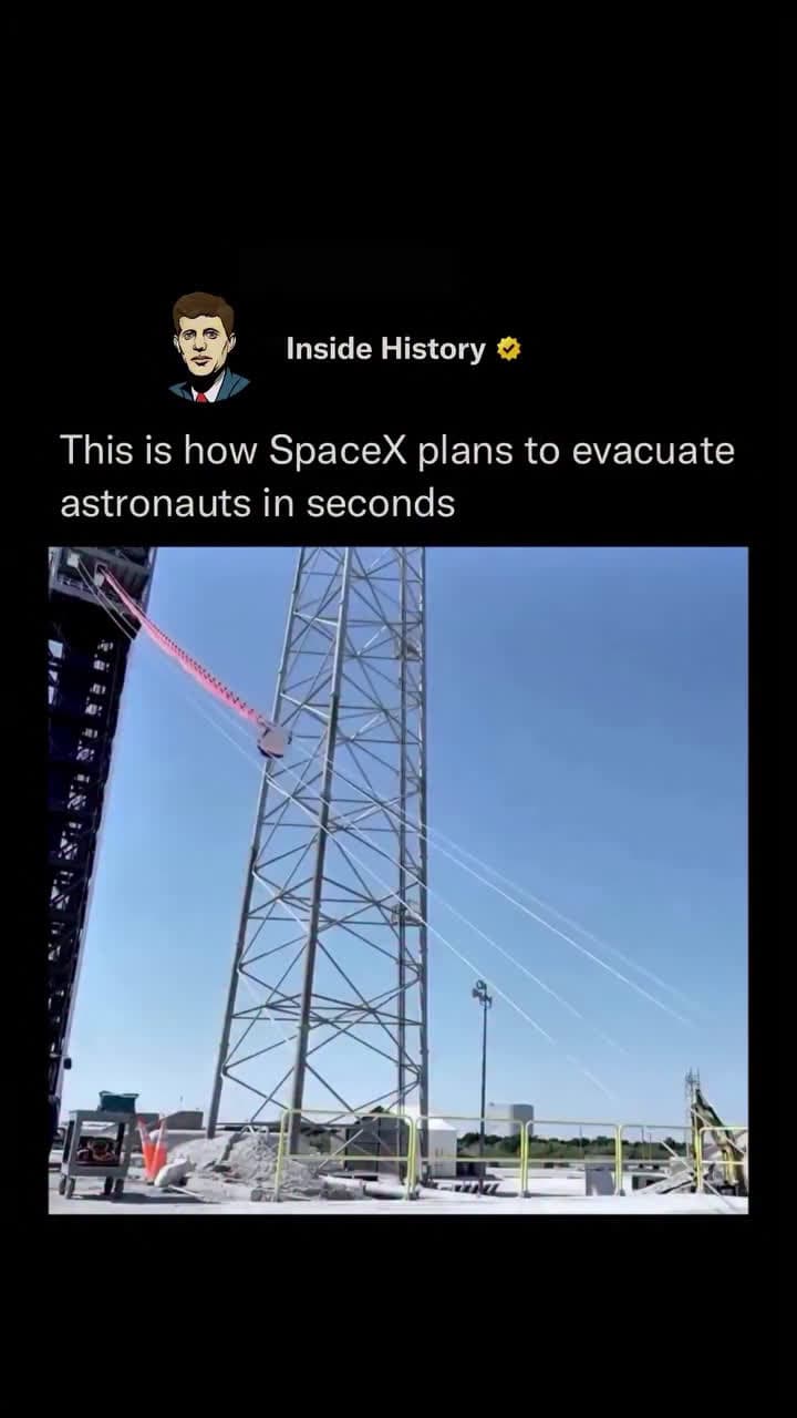cover for SpaceX has introduced a new astronaut emergency evacuation system at its launch pad SLC-40: a high-speed inflatable slide. This enclosed chute deploys in under seven seconds and allows astronauts to quickly descend from the cre...