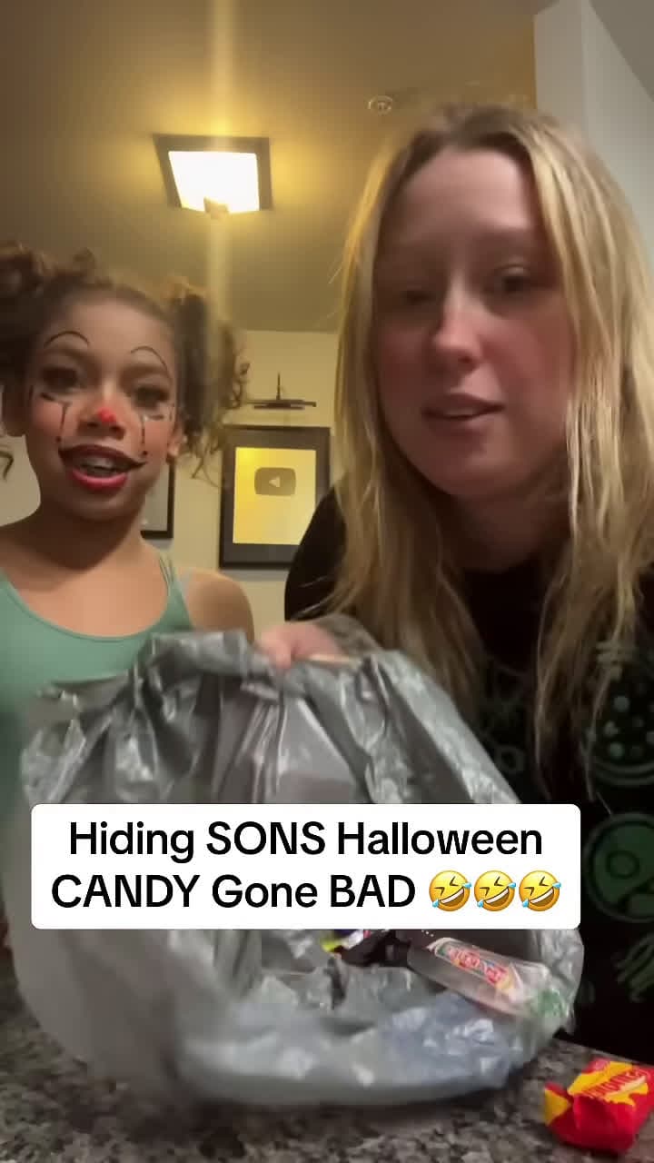 cover for HIDING Sons Halloween CANDY Gone BAD