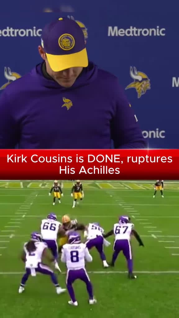 cover for Kirk Cousins suffers a season-ending injury 😱🏈 #Vikings #NFLNews #GameChanger