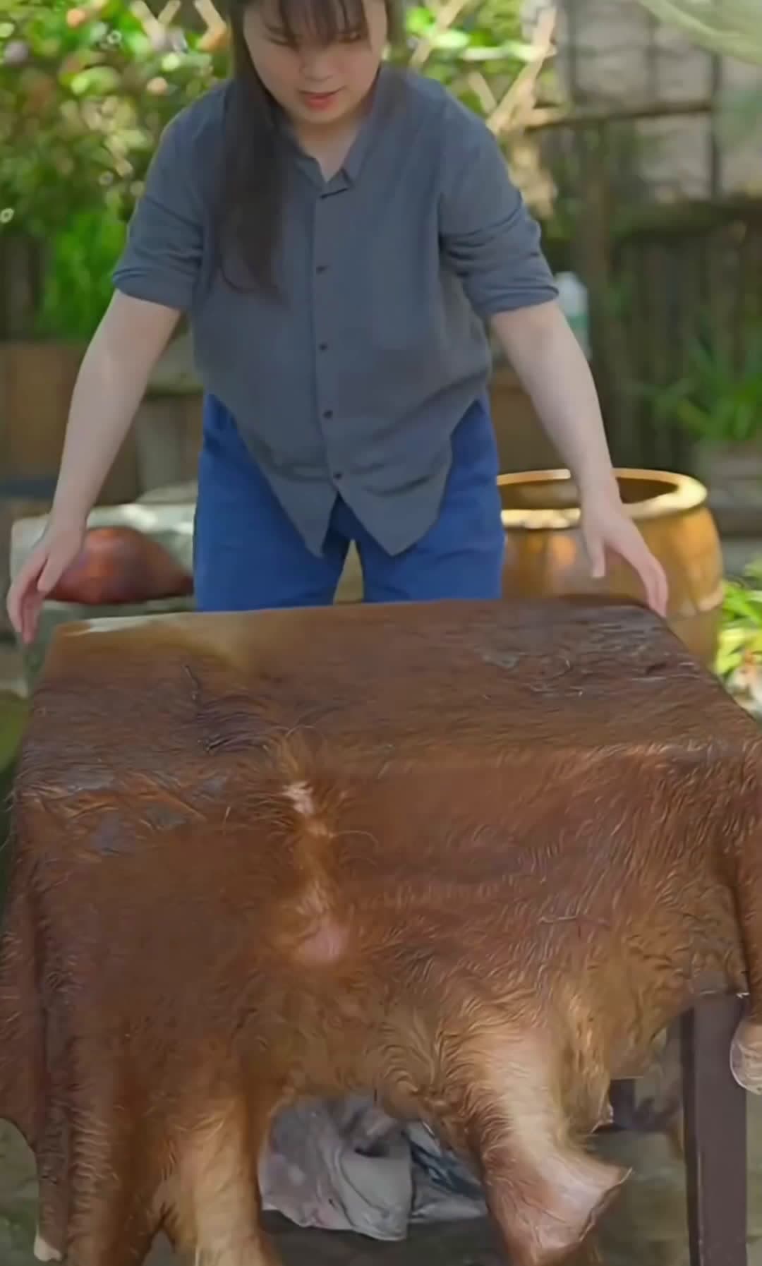 cover for Traditional Method of Making a Luxurious Chinese Sweet from AnimalSkin#handmade
