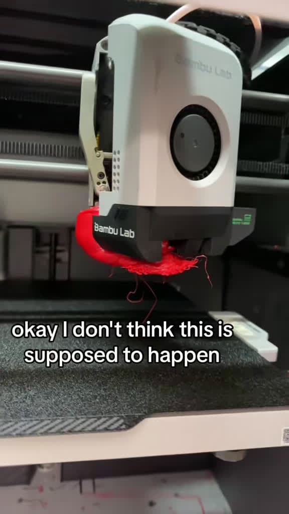cover for Epic 3D print fail on the Bambu Lab X1 Carbon—see where the print goes wrong! 😱 #3Dprinting #BambuLab #BambuLabX1Carbon