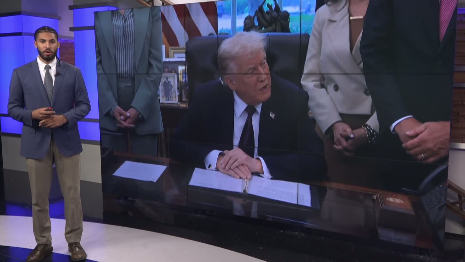 cover for President Trump signed an order Monday, Sept. 15, finalizing his decision to send troops to Memphis