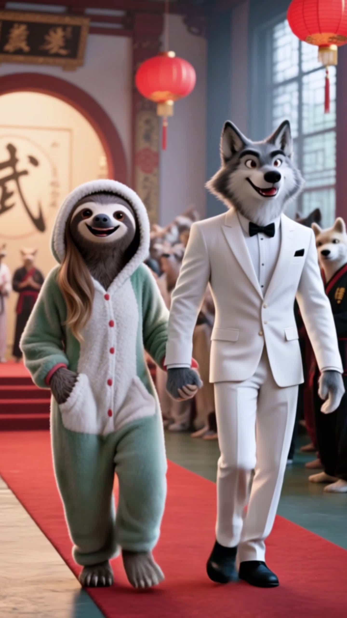 cover for AI-generated. Sloth Fights Wedding Betrayal Slow-Mo 🦥💥 #ai #sloth #shortfilm