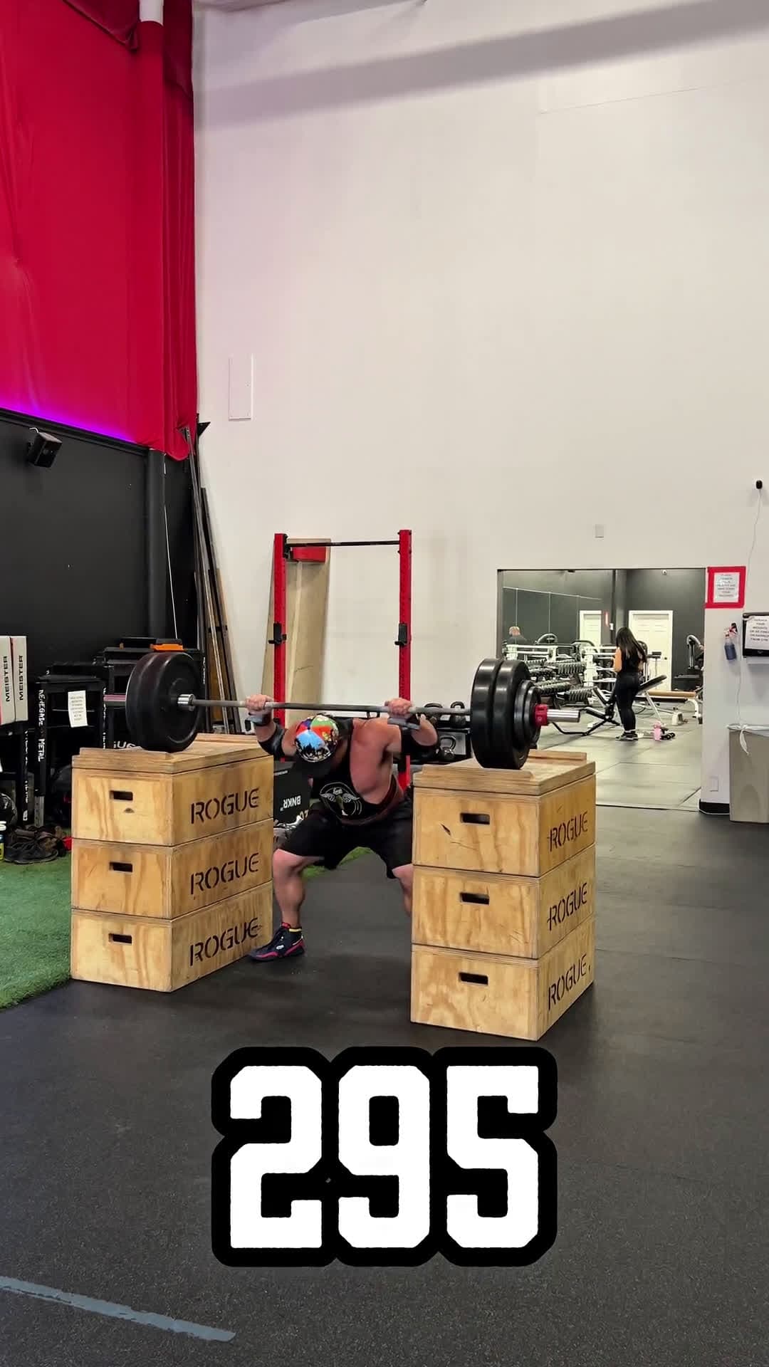 cover for 295lbs Behind the Neck Push Press at 228lbs Bodyweight! 💪 #StrengthGoals #HeavyLifting #PushPress